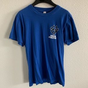 plain blue CA shirt